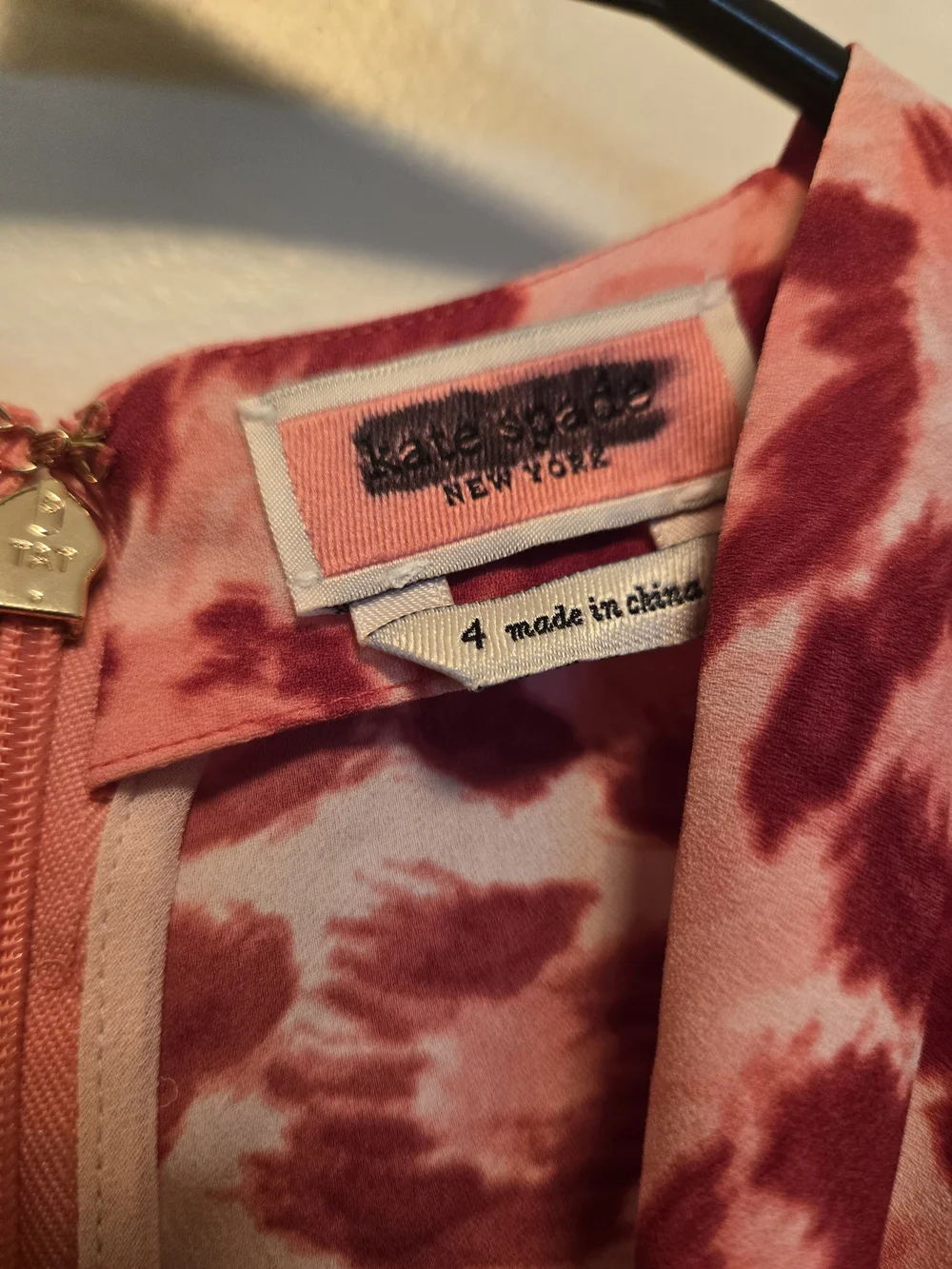 kate spade Pink and Red Animal-Print Bow-Front Sleeveless Top